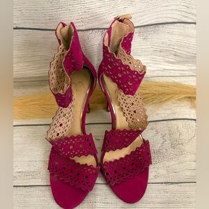 Jessica Simpson Deep Fuchsia Jastia Sandals